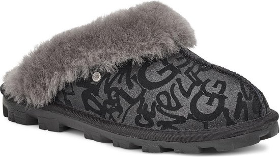 UGG Sloffen - Maat 38 - Vrouwen - zwart/zilver | bol.com