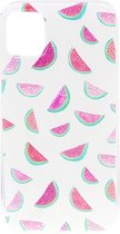 Shop4 - iPhone 11 Pro Max Hoesje - Zachte Back Case Watermeloenen Transparant