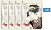Mitomo Q10 Gezichtsmasker Japans Face Mask Verrijkt met  Q10 Aloe Vera en Hyaluronzuur - Gezichtsverzorging vrouw - Japan Skincare Rituals Mask - 4 Stuks