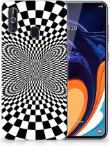 TPU Hoesje Geschikt voor Samsung Galaxy A60 zwart-wit Design Illusie