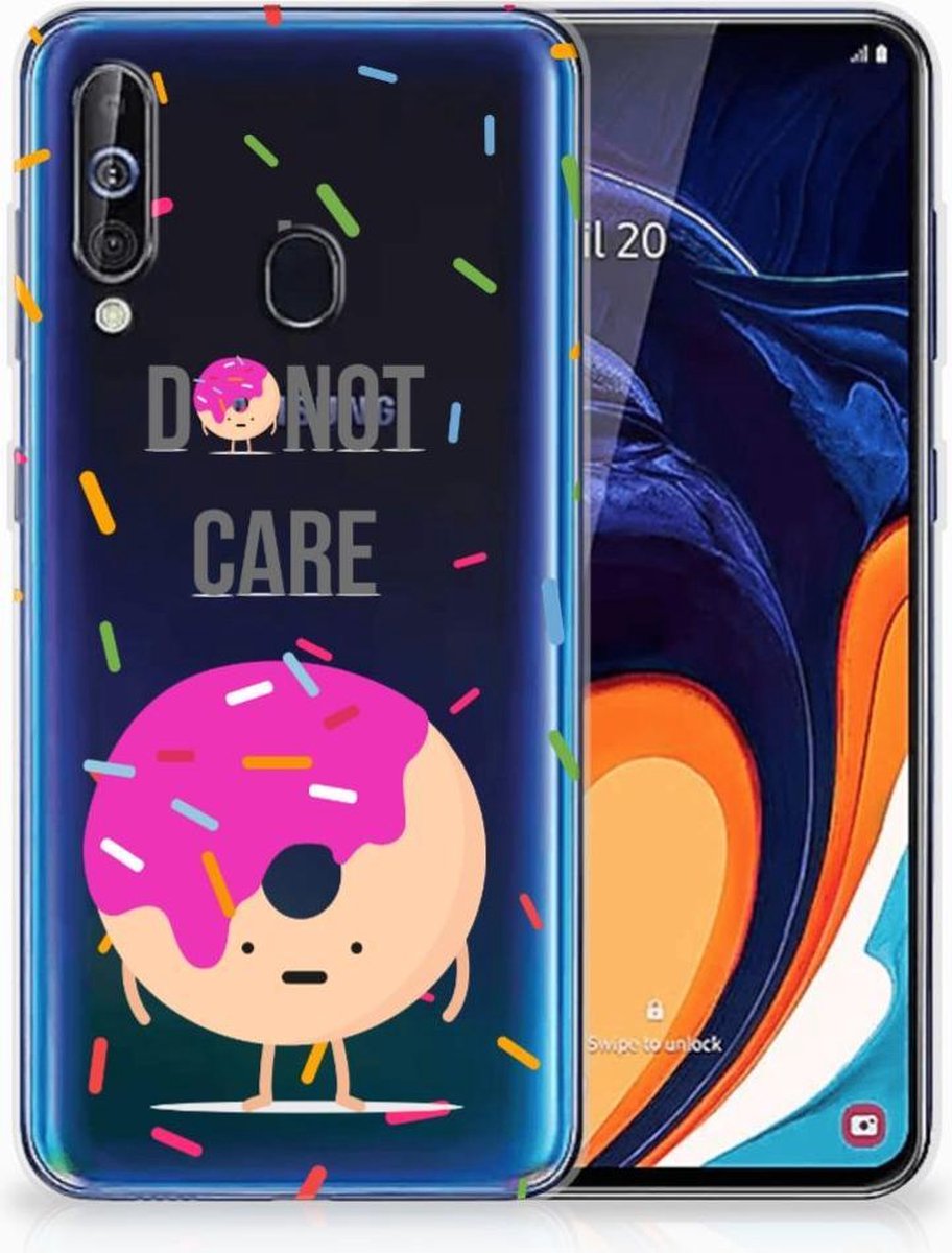 Samsung Galaxy A60 Siliconen Case Donut Roze