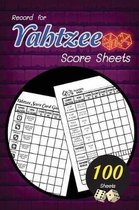 Record For Yahtzee Score Sheets