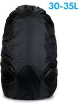 Flightbag Regenhoes Waterdicht voor Backpack Rugzak - 30-35 Liter Regenhoes – Zwart