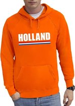 Oranje Holland supporter hoodie / hooded sweater heren - Oranje fan/ supporter kleding L