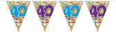Mini vlaggenlijn 40 jaar Birthday Blocks