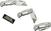 Zakmes / klapmes aluminium - inclusief 5 extra messen.