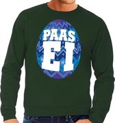 Paas sweater groen met blauw ei voor heren M