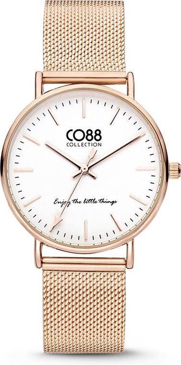 CO88 Collection Watches 8CW-10001 Horloge - Mesh Band - Ø 36 mm - Goudkleurig