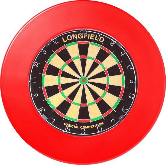 Thumbnail van een extra afbeelding van het spel Longfield Dartbord Surround PU Rood
