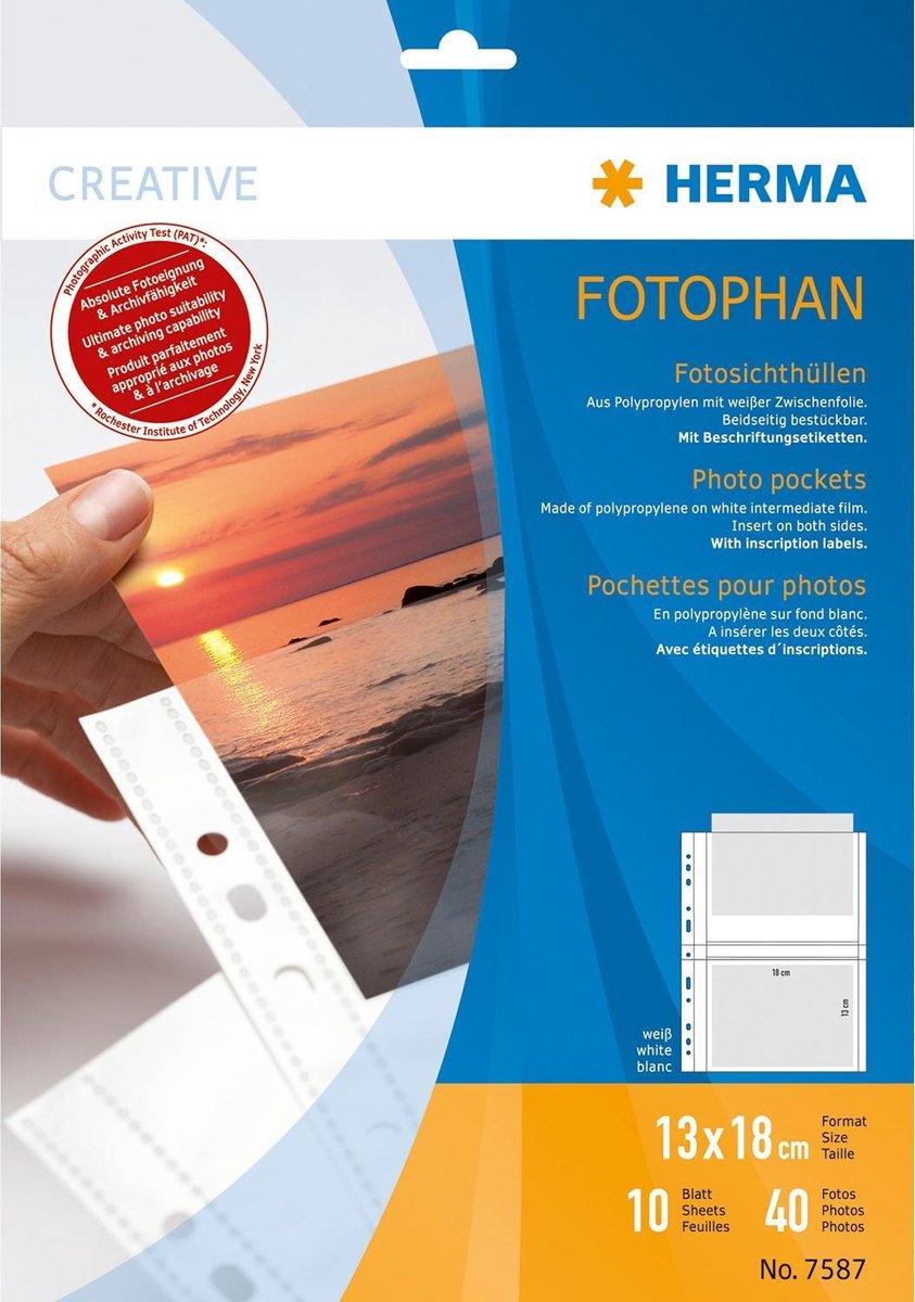 Herma fotophan 13x18 cm wit