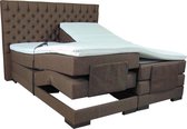 Slaaploods.nl Princess - Elektrische Boxspring inclusief matras - 140x210 cm - Zwart