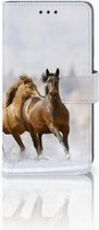 Flip Cover Geschikt voor iPhone XR Paarden
