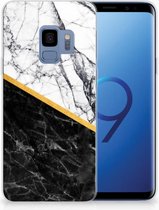 Silicone Backcase Geschikt voor Samsung Galaxy S9 Marble White Black