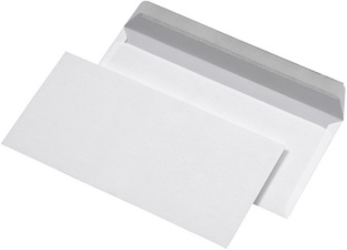 MAILmedia envelop 110x220 mm, zelfkl., z. venster, wit, 80 g/m2, 1.000 st
