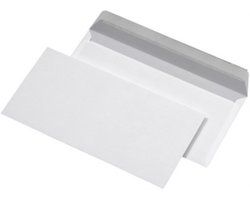 MAILmedia envelop 110x220 mm, zelfkl., z. venster, wit, 80 g/m2, 1.000 st