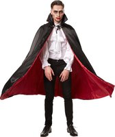 dressforfun - Sierlijke vampiercape 116 cm - verkleedkleding kostuum halloween verkleden feestkleding carnavalskleding carnaval feestkledij partykleding - 301854