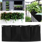 Plantenzak met 4 vakken - verticale tuin - Plantenhanger Balkon