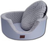 Luxe hondenmand XXL - 90 x 30 cm - wasbare hoes - grijs - hondenbed hondensofa hondemand hondebed