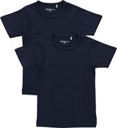 Dirkje 2pack shirts unisex Korte Mouwen Blauw - Maat 116
