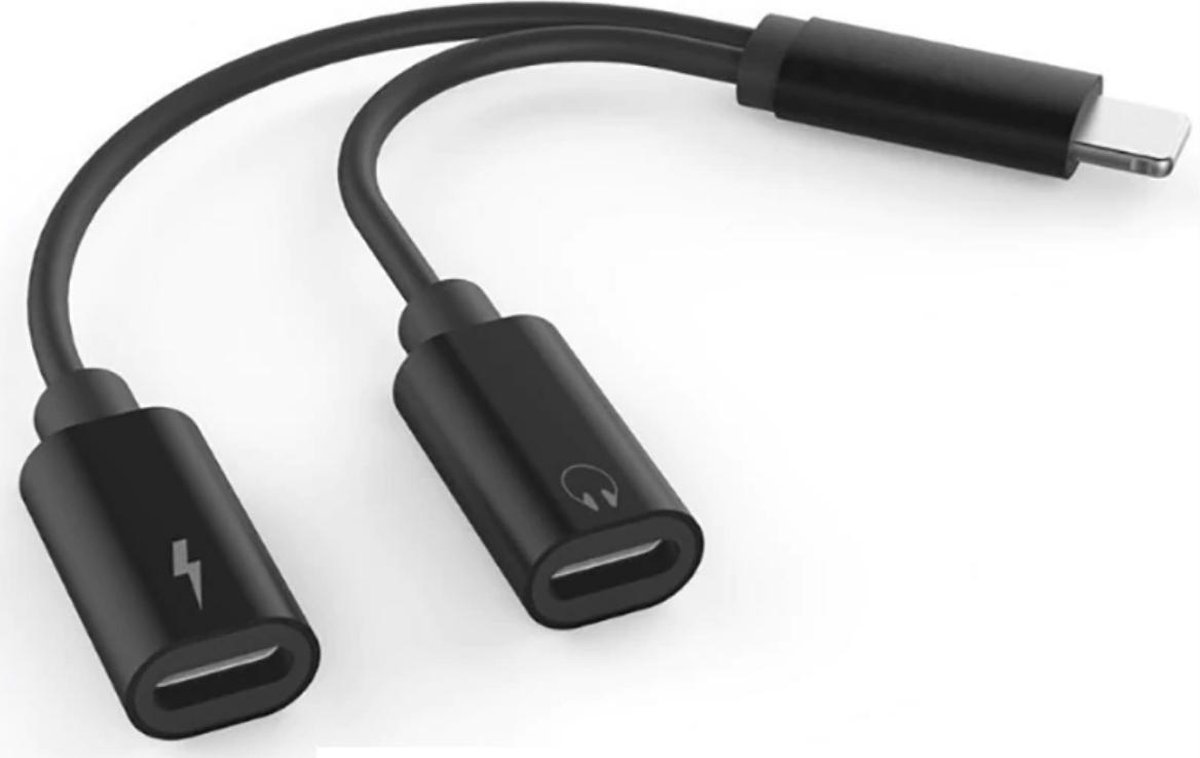 Reden Naar boven Boekhouding Lightning Compatible 2 in 1 Splitter Audio Adapter - Opladen & Muziek  luisteren... | bol.com