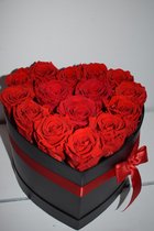 Flowerbox hart - longlife rozen rood