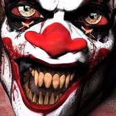 DP® Diamond Painting pakket volwassenen - Afbeelding: Horror Clown 03 - 40 x 40 cm volledige bedekking, vierkante steentjes - 100% Nederlandse productie! - Cat.: Griezelen