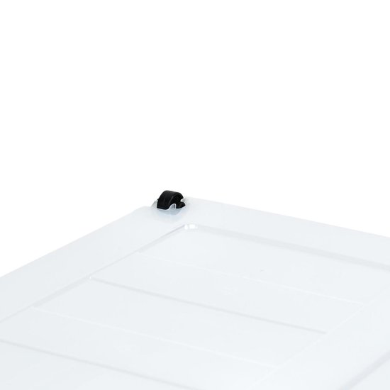 IRIS Clearbox under-cabine Boîte de rangement - 35 l - Plastique - Transparent avec roues noires - 2 pièces