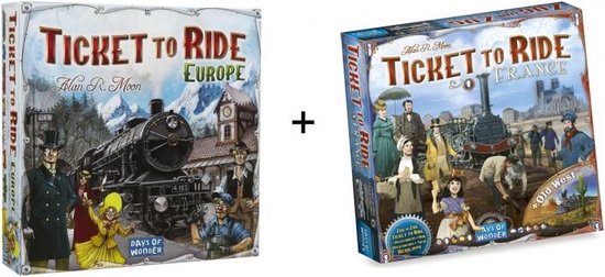 Ticket to ride Europe / Europa met uItbreiding Map Collection - France / Old West - Combi Deal