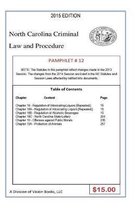 North Carolina Criminal Law and Procedure Pamphlet # 12