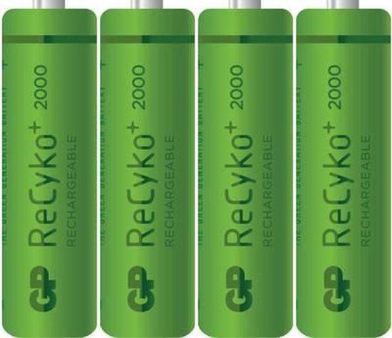 GP Batteries ReCyko+ Oplaadbare AA batterij (penlite) NiMH 2000 mAh 1.2 V 4 stuks