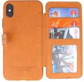 Back Cover Book Design Hoesje voor iPhone X Bruin