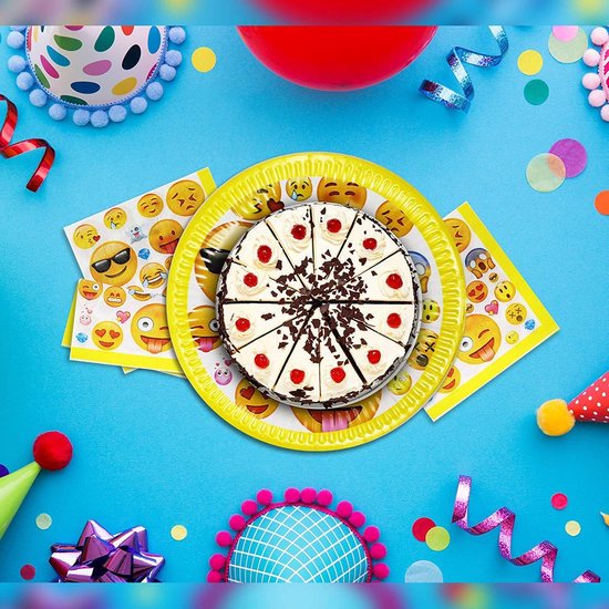 Pack Vaisselle Anniversaire Enfant 20 Personnes - 40 Pièces Assiettes + Serviettes Thème Dessin Animé