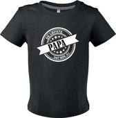 Baby T-shirt zwart maat 68 "papa de liefste ben jij"