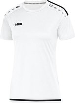 Jako Striker 2.0 SS  Sportshirt - Maat 44  - Vrouwen - wit/zwart