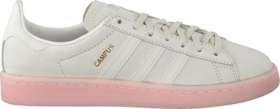 adidas CAMPUS W BY9839 - schoenen-sneakers - Vrouwen - wit/roze ...