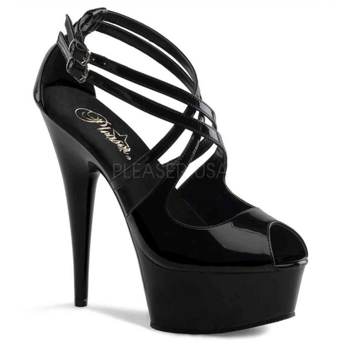Pleaser = | DELIGHT 612 | 6 Heel 1 3 4 PF Ankle Strap Sandal