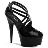 EU 39 = US 9 | DELIGHT-612 | 6 Heel, 1 3/4 PF Ankle Strap Sandal