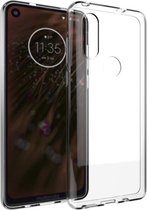 Shop4 - Motorola One Vision Hoesje - Zachte Back Case Transparant
