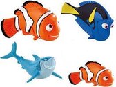 Finding Dory figuurtjes 7cm - met o.a. Nemo Disney (4x)