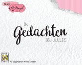 DTCS021 Nellie Snellen clearstamp - Nederlandse teksten - Stempel condeolance - in gedachten bij jullie