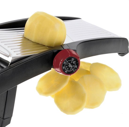 Westmark Mandoline-snijder met verschillende snijmogelijkheden, roestvrijstalen messen, Vario, zwart/zilver, 11292260