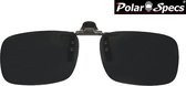 Polar Specs® 37x127 mm. Aluminium Opklapbare Voorhanger – Clip on Zonnebril – Brilclip – Voorzetbril – Polarized Black – Unisex