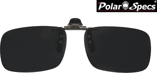 Spécifications Polar® 37x127 mm. Pendentif pliant en aluminium - Clip sur lunettes de soleil - Clip lunettes - Lunettes - Noir polarisé - Unisexe