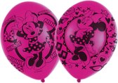 AMSCAN - 6 roze latex Minnie Mouse ballonnen