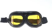 CRG Zwarte pilotenbril | Geel glas