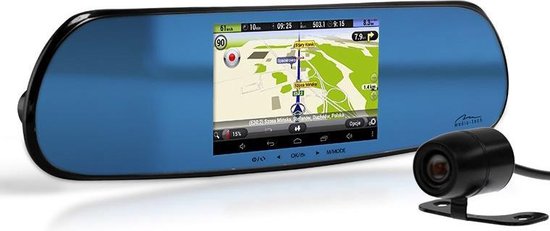 Media-Tech - Full HD - Touch Auto Camera - Achteruitkijkspiegel Met Navigatie | bol.com