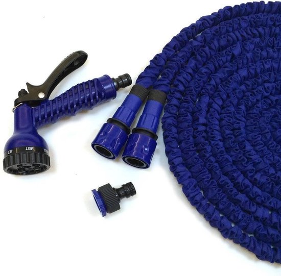 Tuin Irrigatie Auto Wassen LEOFLA Uittrekbare Tuinslang 60 Meter - 7 Functies Waterpistool, Lichtgewicht & Flexibel (groen/blauw) Universele Aansluiting Tuinslang