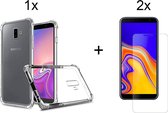 Samsung j6 plus 2018 hoesje shock proof case - Samsung galaxy j6 plus 2018 hoesje shock proof case transparant hoes cover hoesjes - 2x Samsung Galaxy J6 Plus 2018 Screenprotector Screen Protector