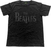 The Beatles Heren Tshirt -XL- Vintage Logo Zwart