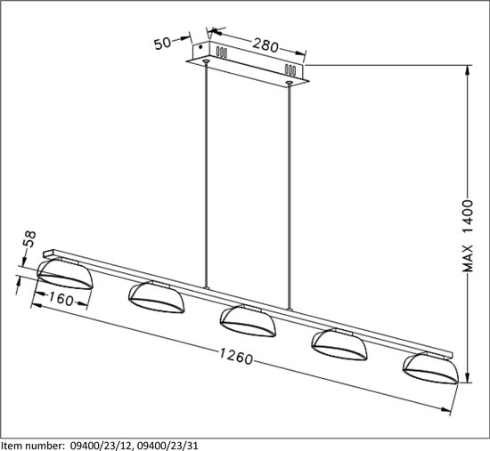 lucide Lucide Premium GISELA - Hanglamp - 36 cm - LED Dimb. - 3x4 3W 2700K - A